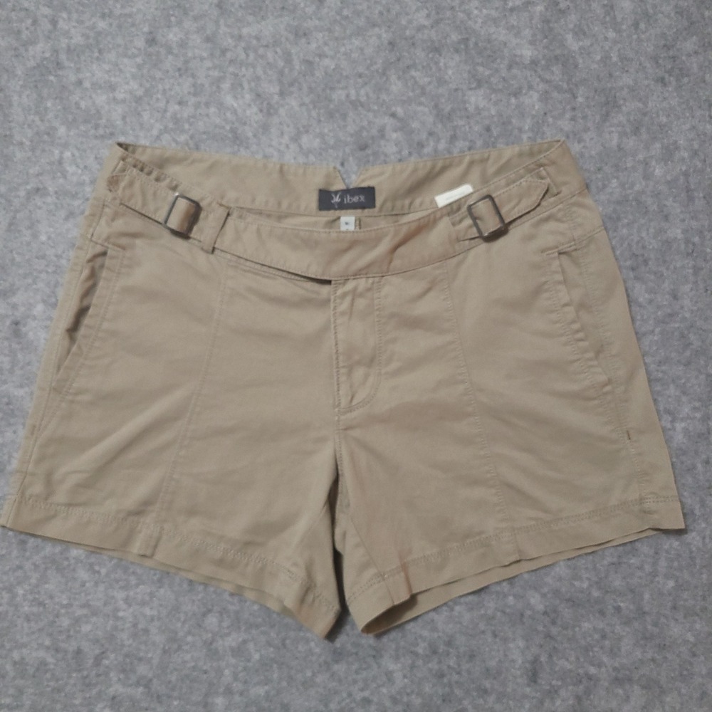 Ibex Shorts Womens 8 Tan Khaki Hiking Organic Cotton Outdoor Utility